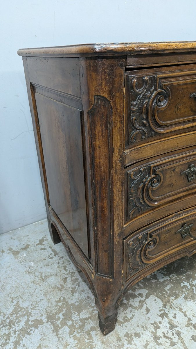 Lyonnaise Walnut Chest Of Drawers, 18th Century-photo-5