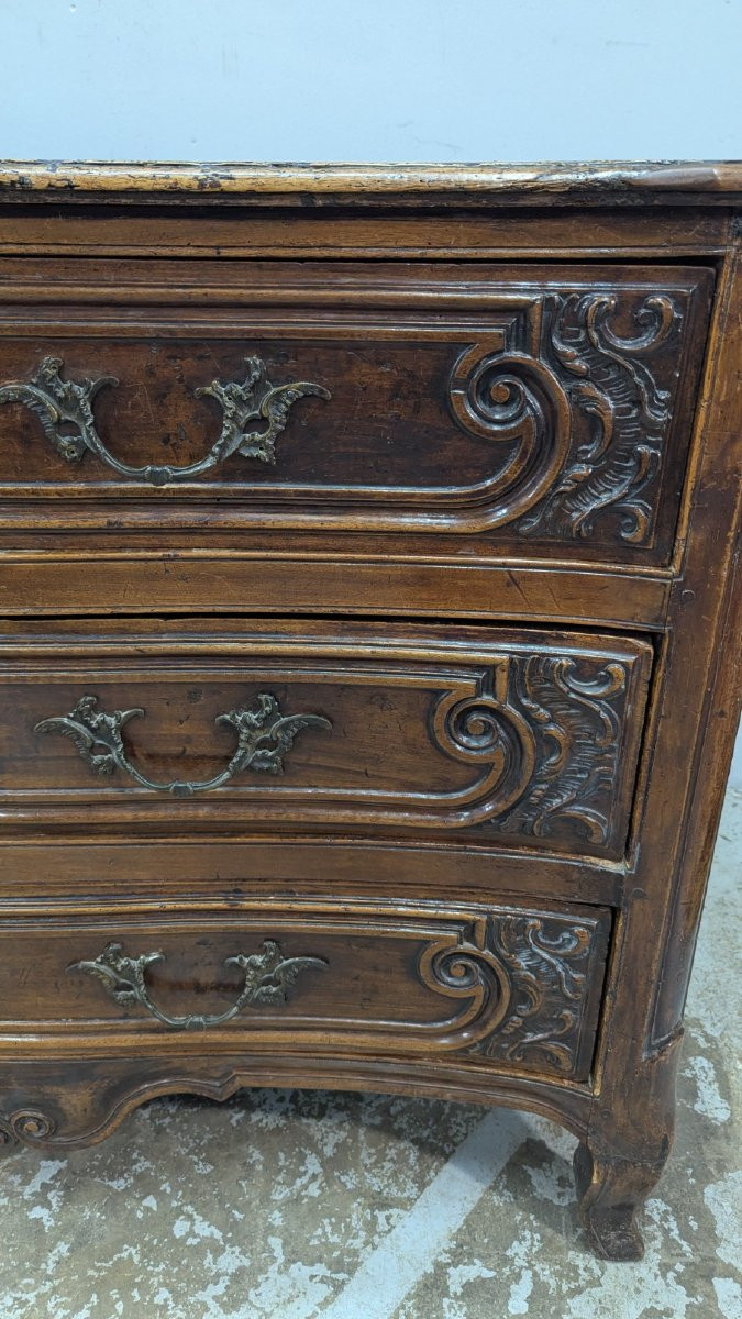 Lyonnaise Walnut Chest Of Drawers, 18th Century-photo-6