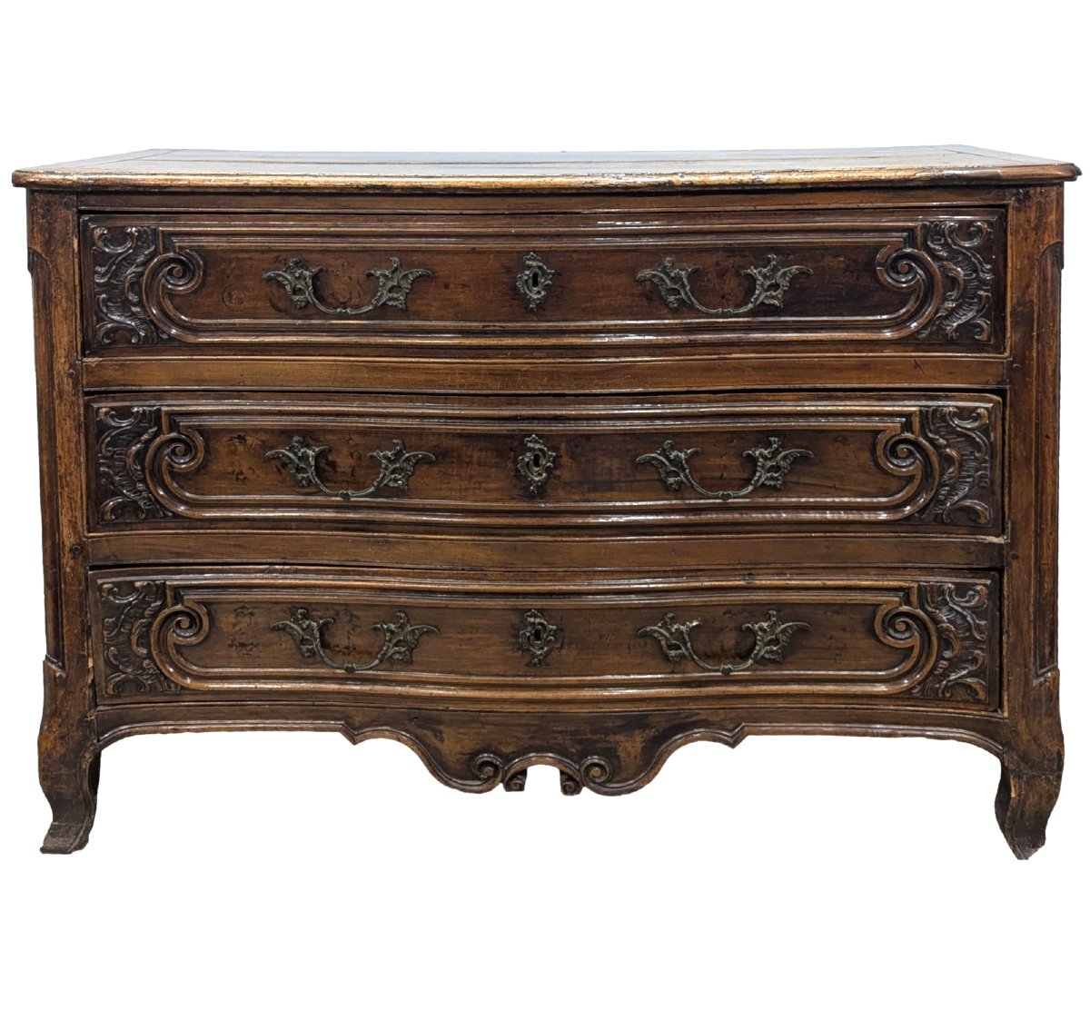 Lyonnaise Walnut Chest Of Drawers, 18th Century-photo-8