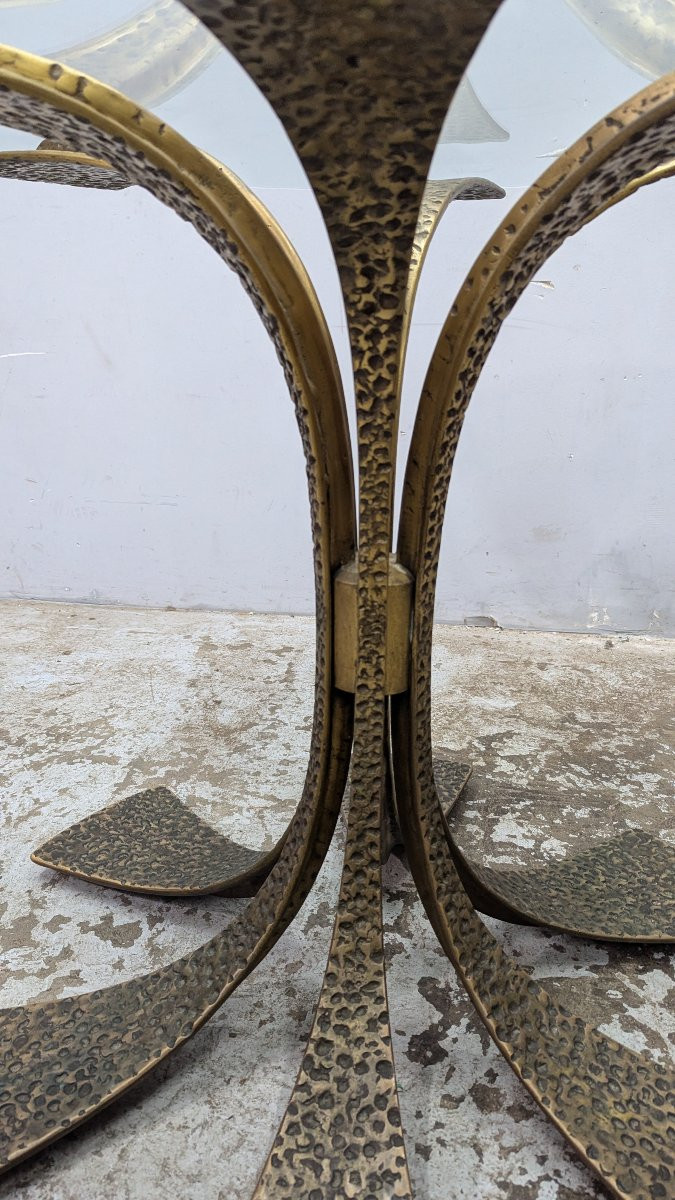 Hammered Bronze Dining Table By Luciano Frigerio-photo-4