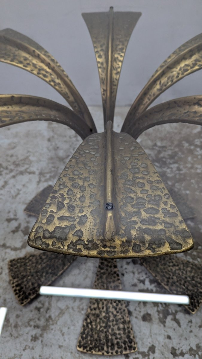 Hammered Bronze Dining Table By Luciano Frigerio-photo-2