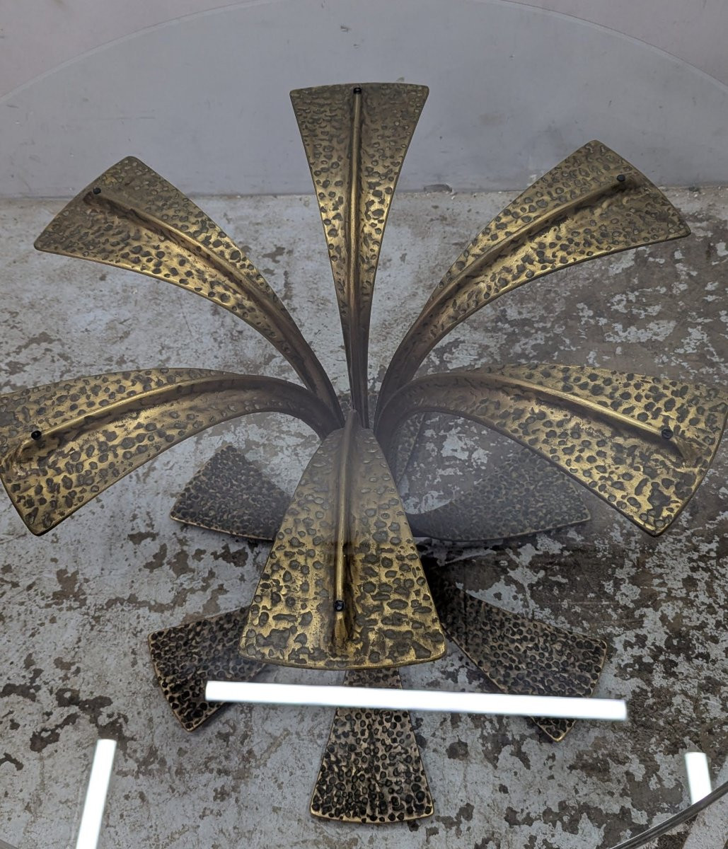 Hammered Bronze Dining Table By Luciano Frigerio-photo-3