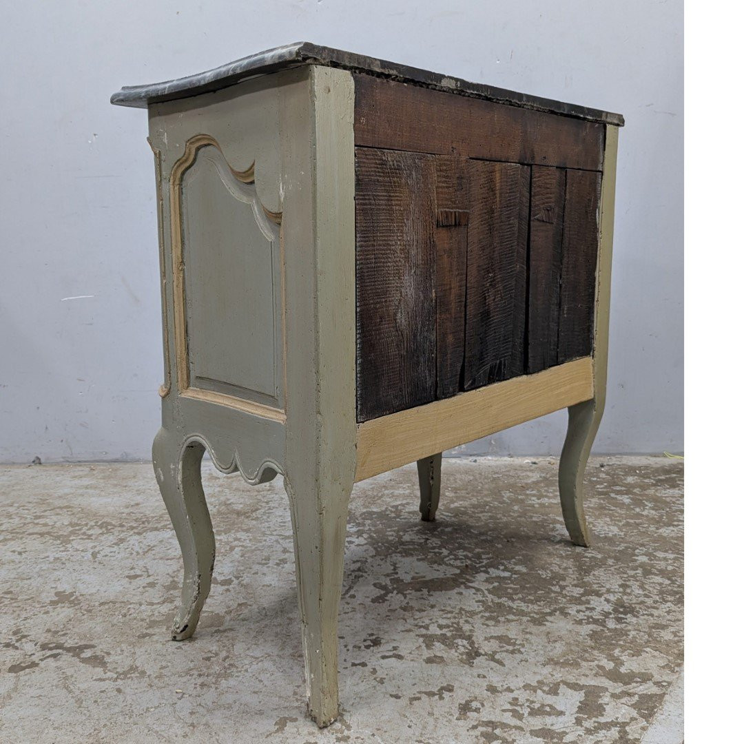 Commode sauteuse Louis XV laquée Provence XVIIIème-photo-7