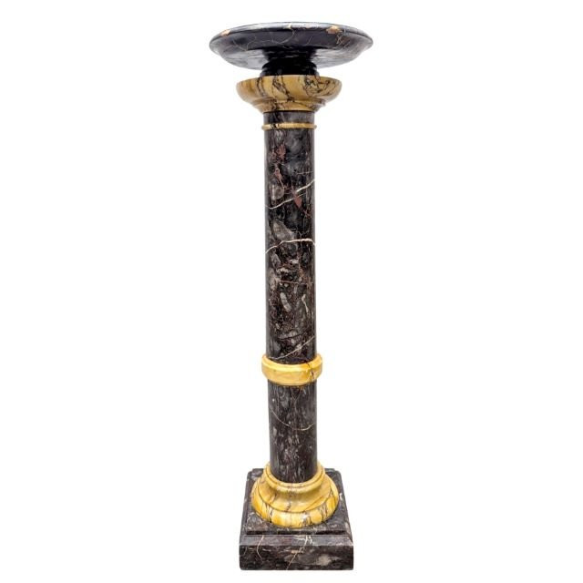 Colonne néoclassique en marbre de sienne et portor époque 1900-photo-2