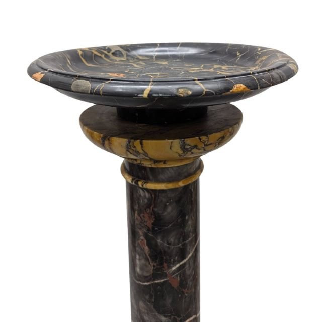Colonne néoclassique en marbre de sienne et portor époque 1900-photo-4