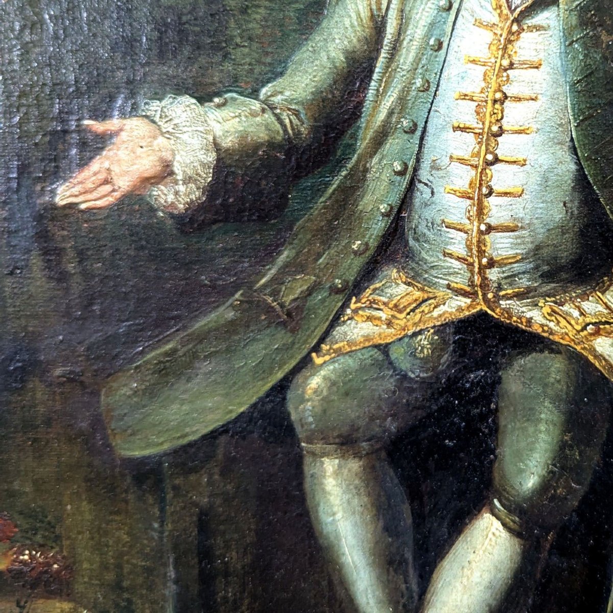 Portrait Of A Man In Arms 18th Century Period-photo-4