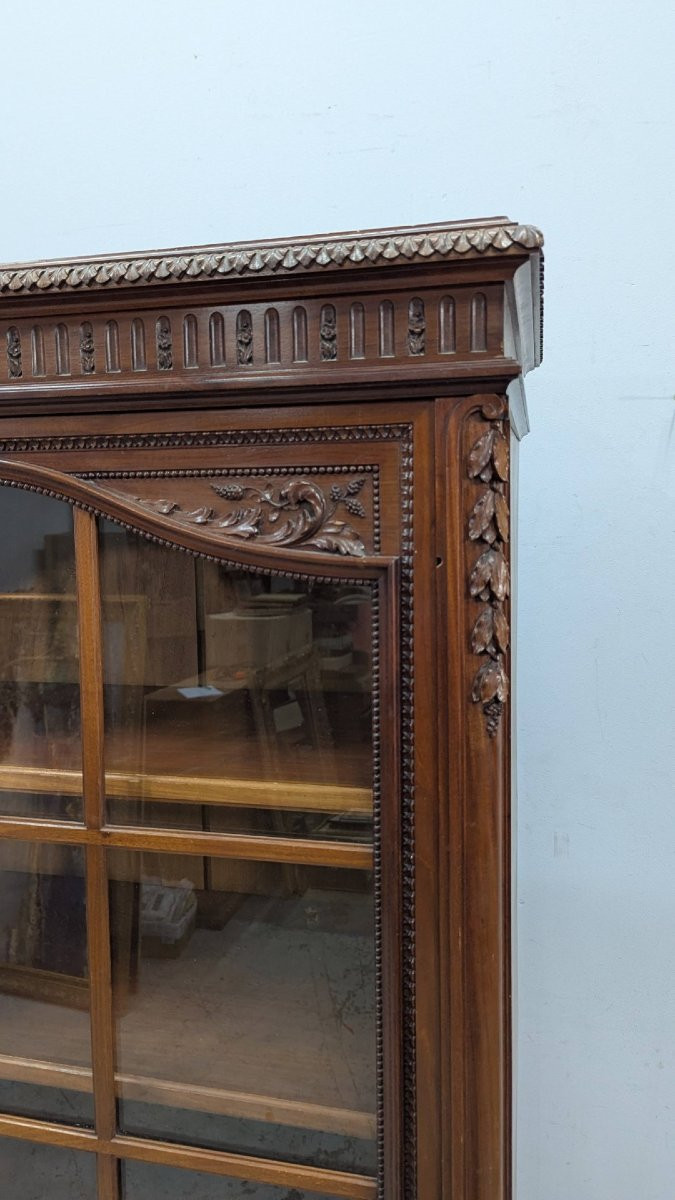 Transition-style Bookcase In Solid Mahogany-photo-1