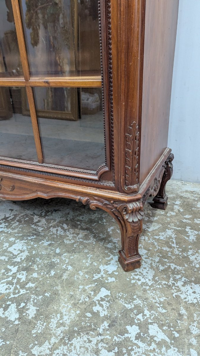 Transition-style Bookcase In Solid Mahogany-photo-2