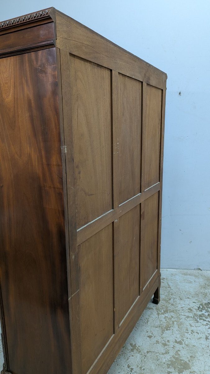 Transition-style Bookcase In Solid Mahogany-photo-6
