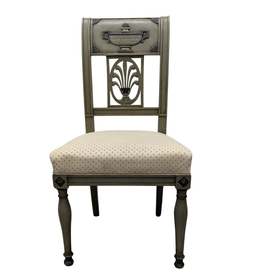 Série de 6 chaises laquées de style Directoire-photo-3