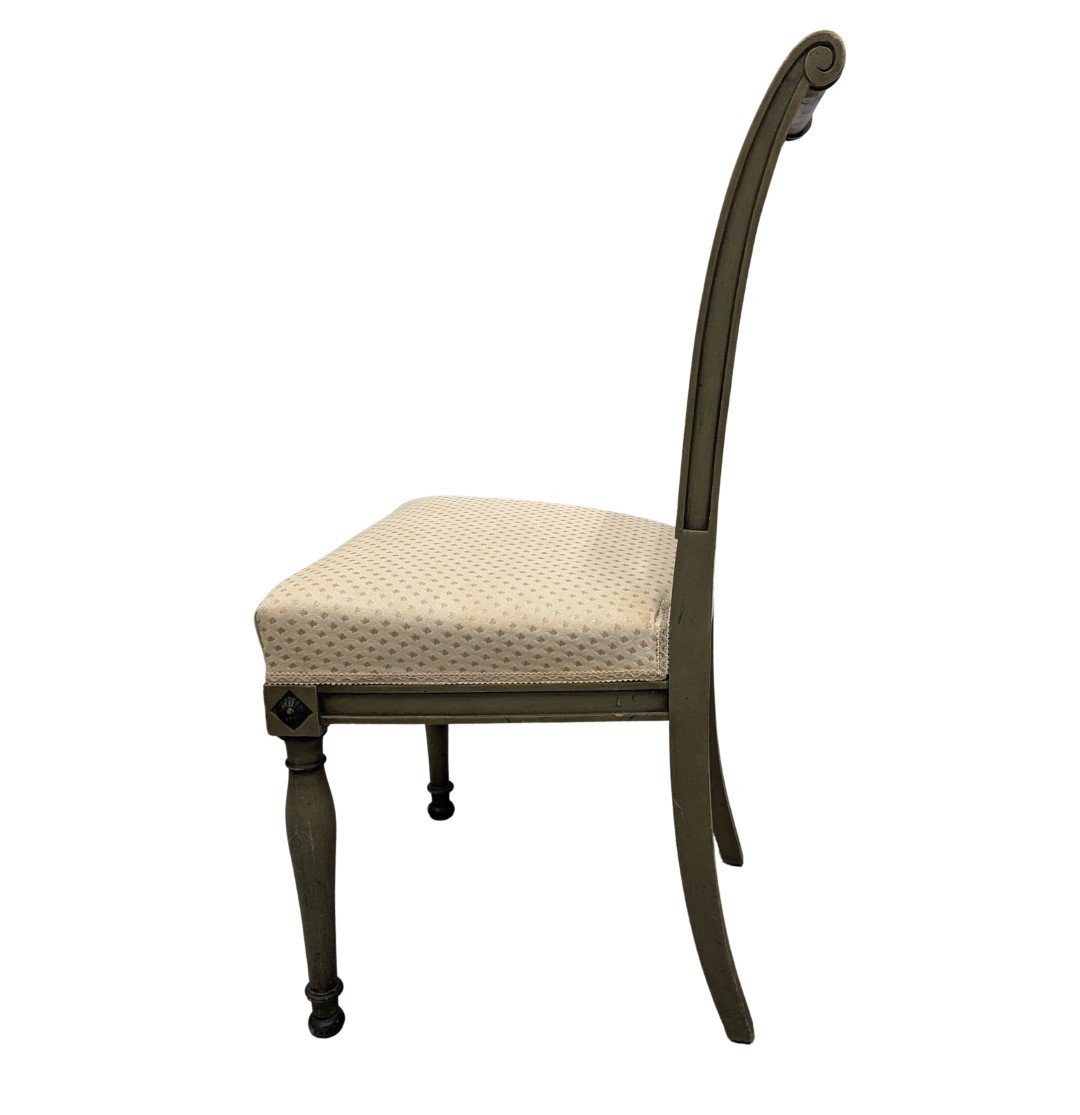 Série de 6 chaises laquées de style Directoire-photo-6
