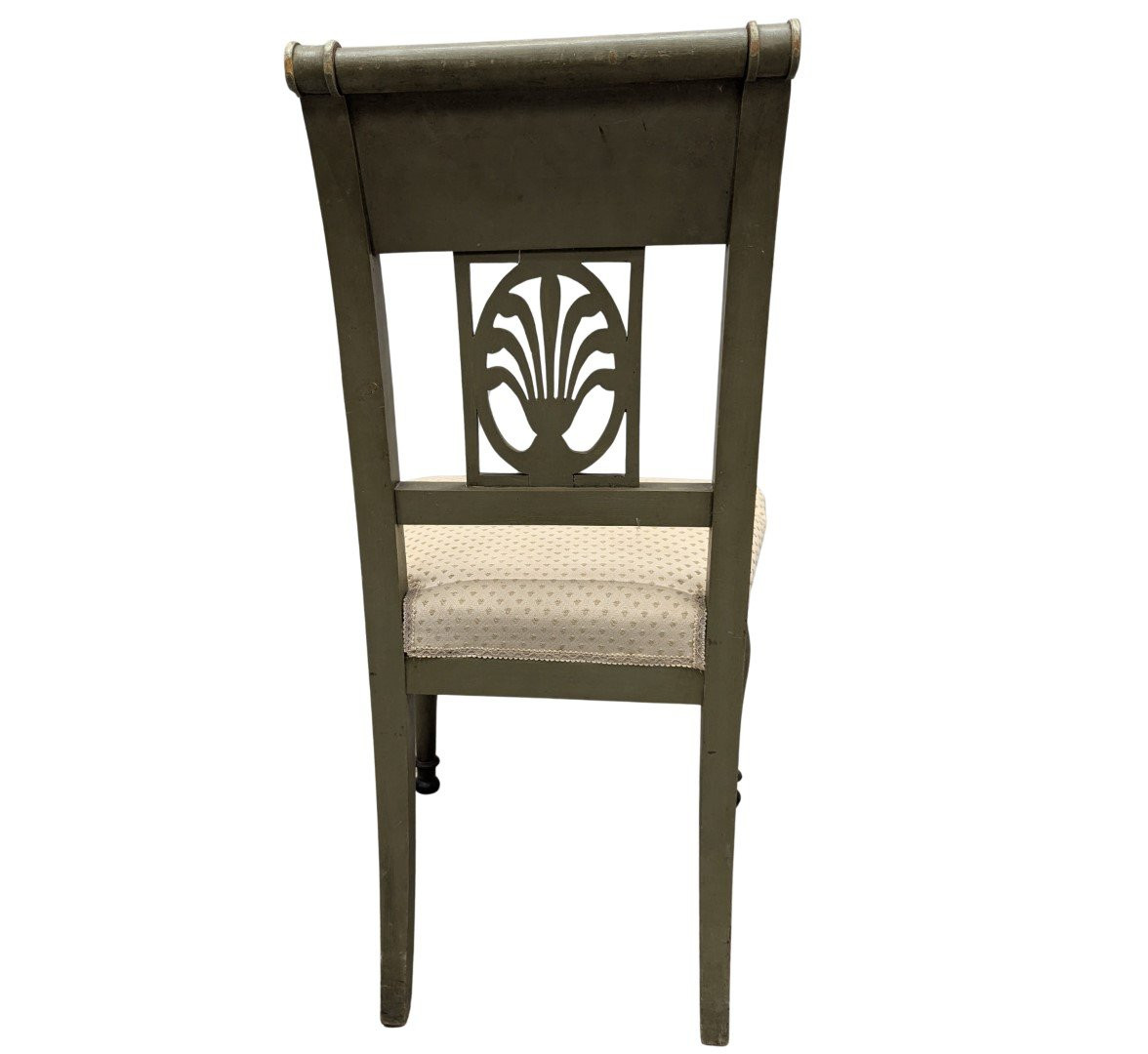 Série de 6 chaises laquées de style Directoire-photo-7