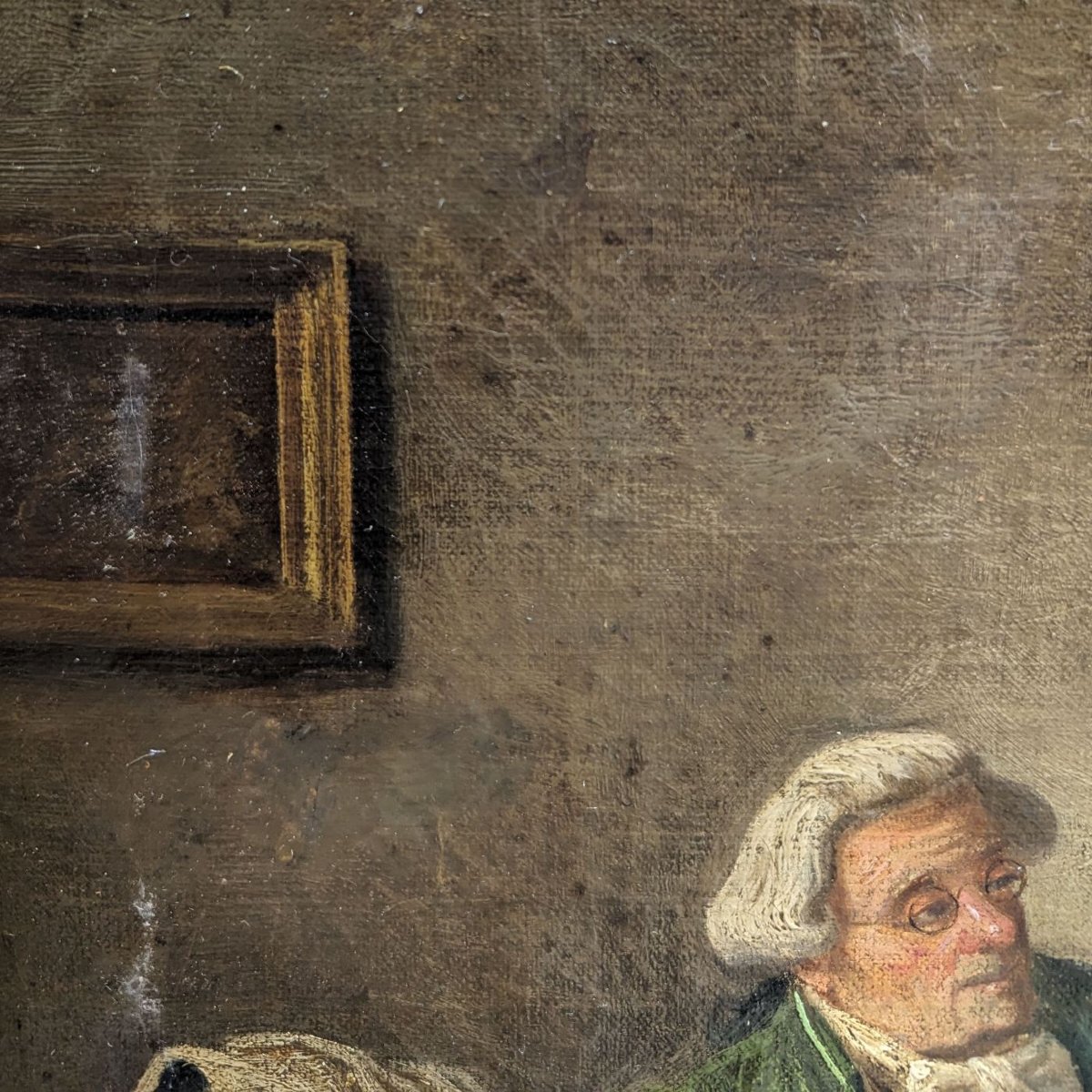 Oil On Canvas 19th Century Artist's Studio-photo-5