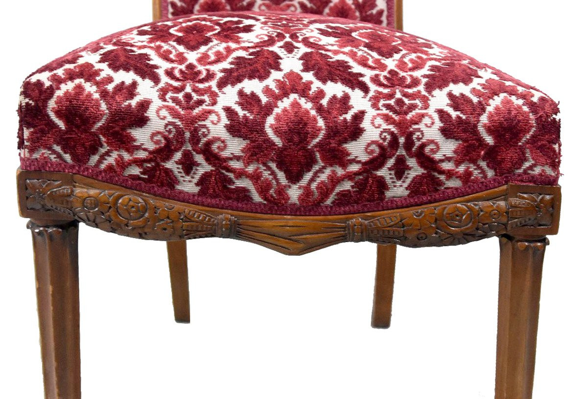 Paire de chaises en acajou par Paul Follot-photo-3