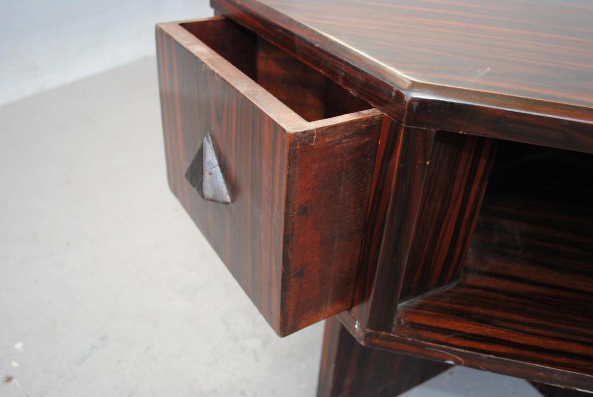 1930's Art Deco Coffee Table In Macassar-photo-3