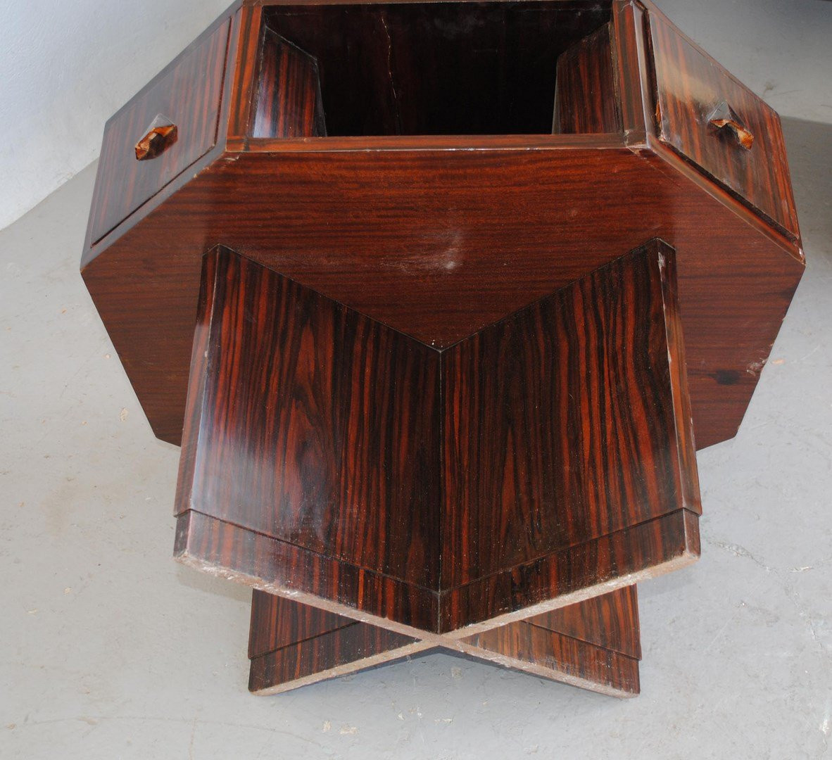1930's Art Deco Coffee Table In Macassar-photo-8