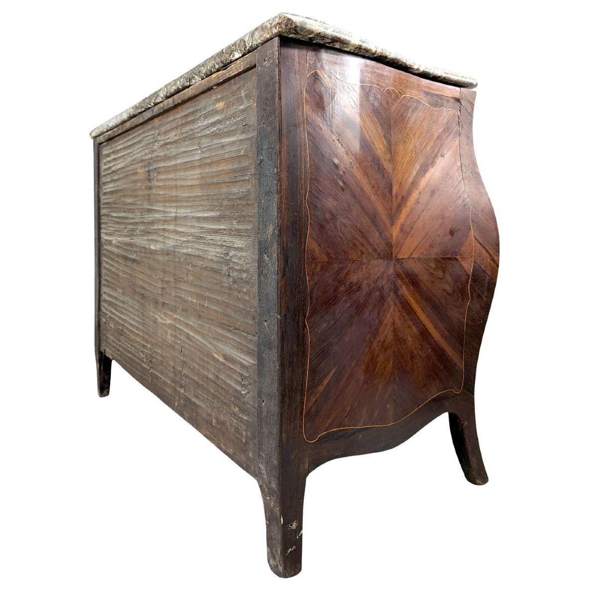 Rosewood Chest Of Drawers With Marble Top 18th Century-photo-4
