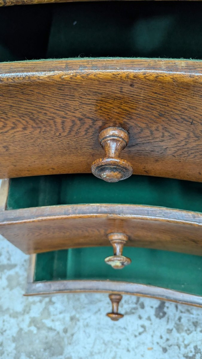 Louis XIV Oak Two-body Sideboard With Gendarme Hat From The 18th Century-photo-5