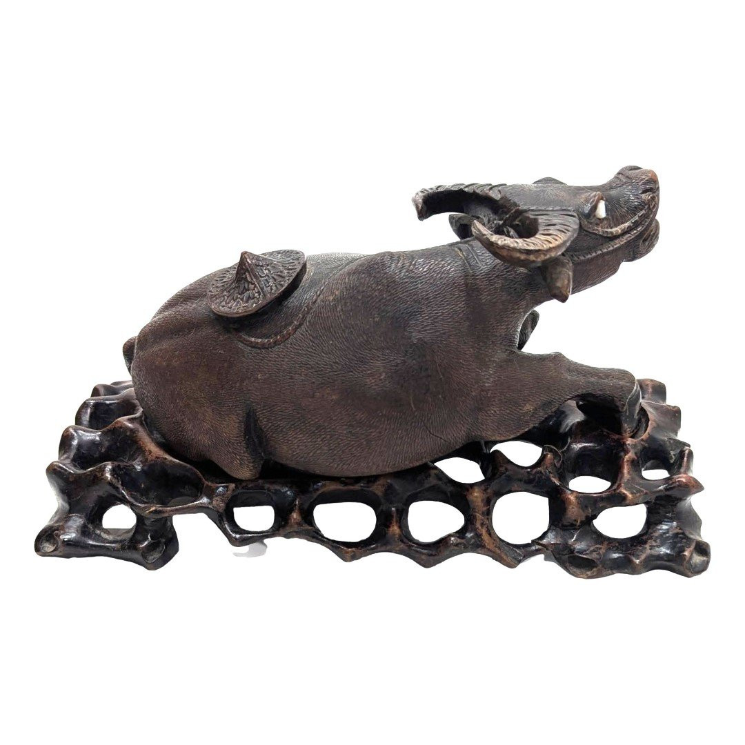 Pair Of Indochinese Cows, 19th Century-photo-3