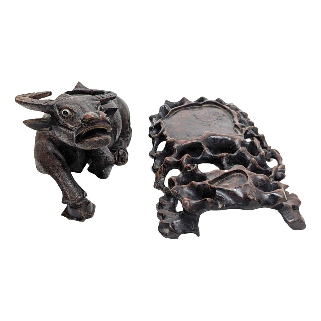 Pair Of Indochinese Cows, 19th Century-photo-4