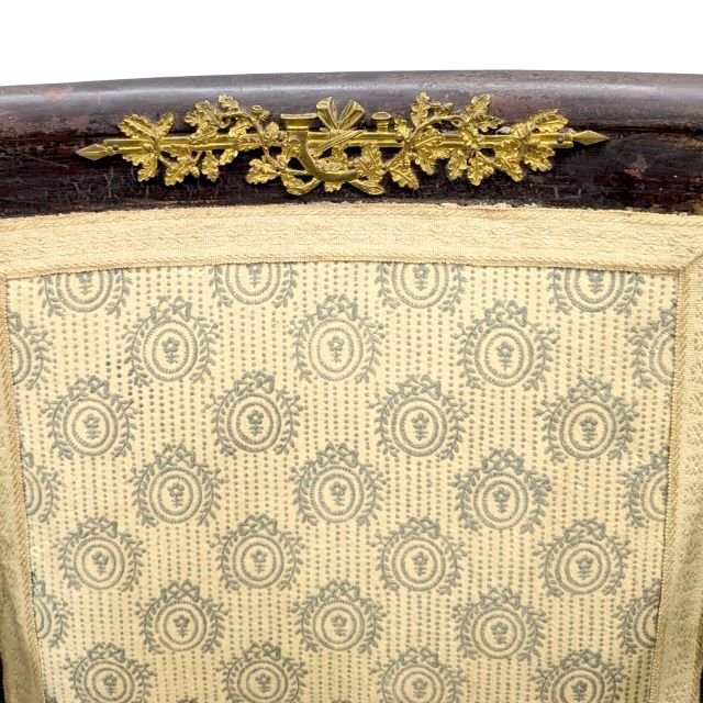 Paire de fauteuils Empire en acajou et bronzes dorés, circa 1810-photo-4