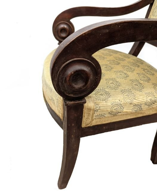 Paire de fauteuils Empire en acajou et bronzes dorés, circa 1810-photo-7