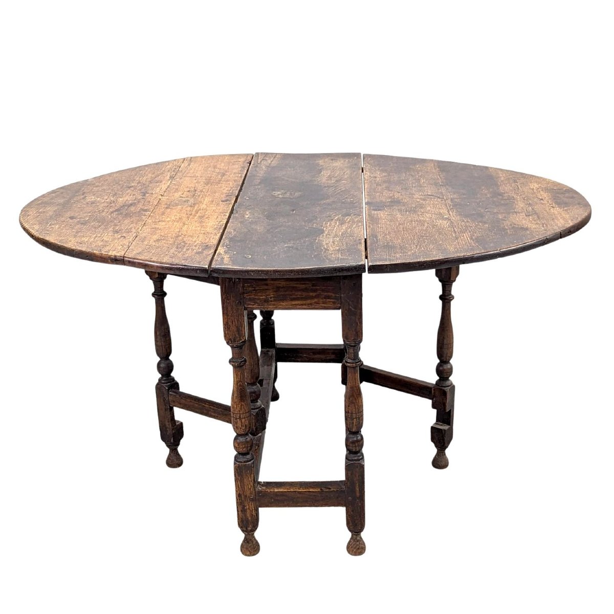 Table gateleg en chêne d'époque XVIIIème-photo-2