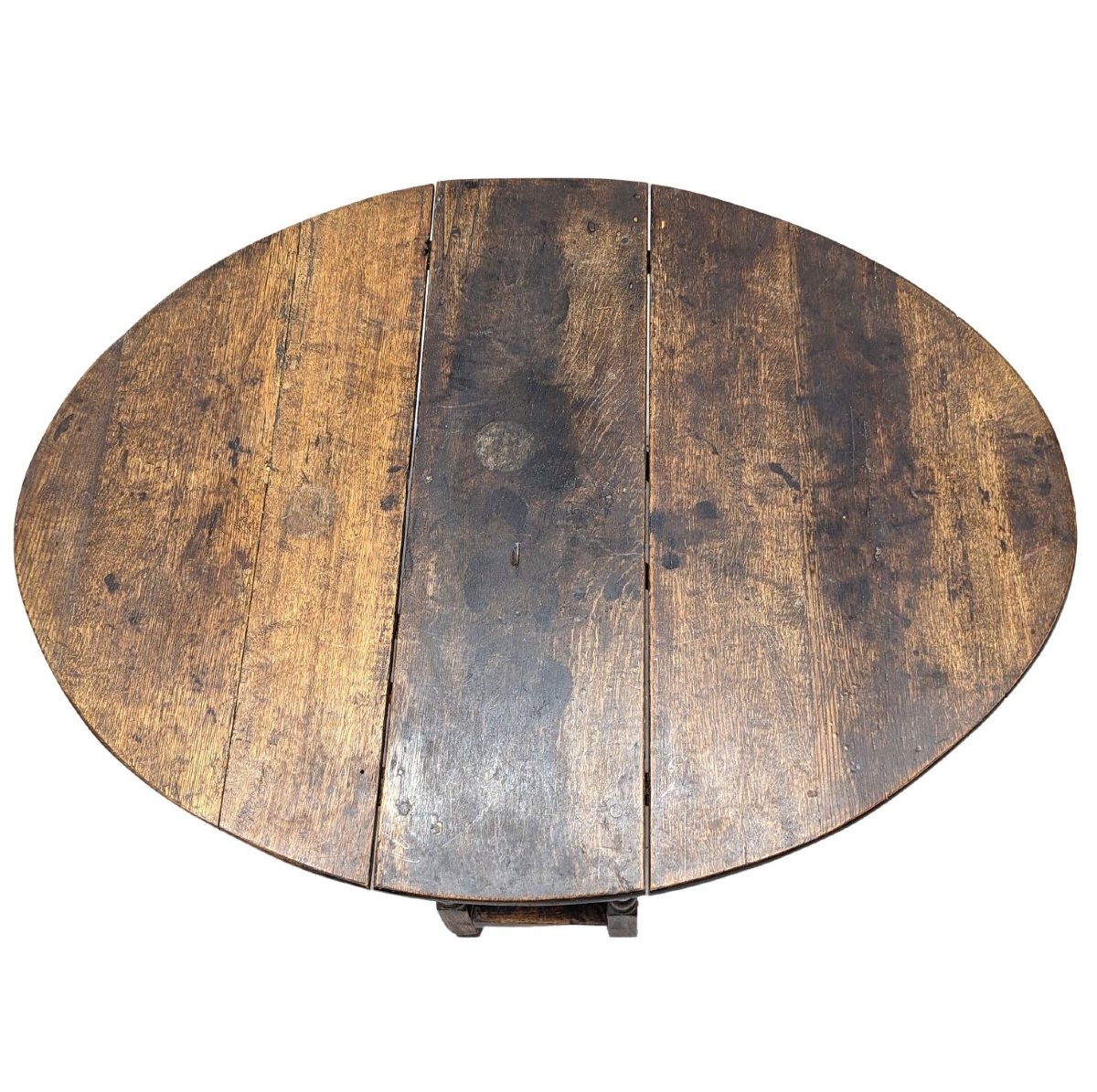 Table gateleg en chêne d'époque XVIIIème-photo-2