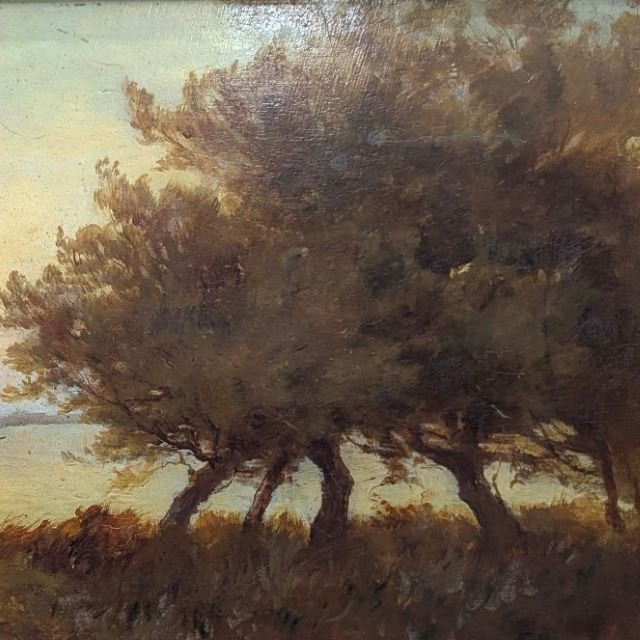 Huile sur panneau Vue du Bosphore par François Maury-photo-1