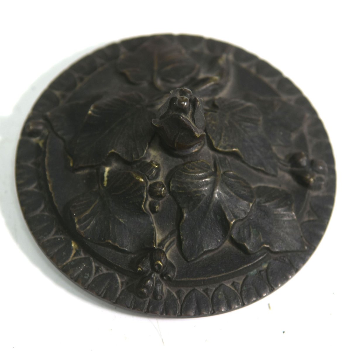 Bronze Cassolette With Foliage, 19th Century (pair)-photo-3