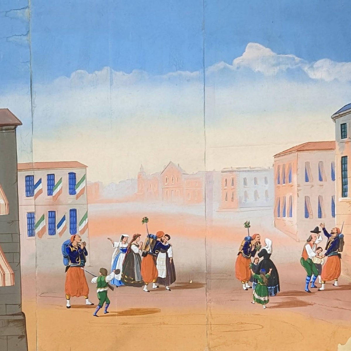 Wallpaper Marouflé On Canvas 19th Century Military Scenes-photo-3