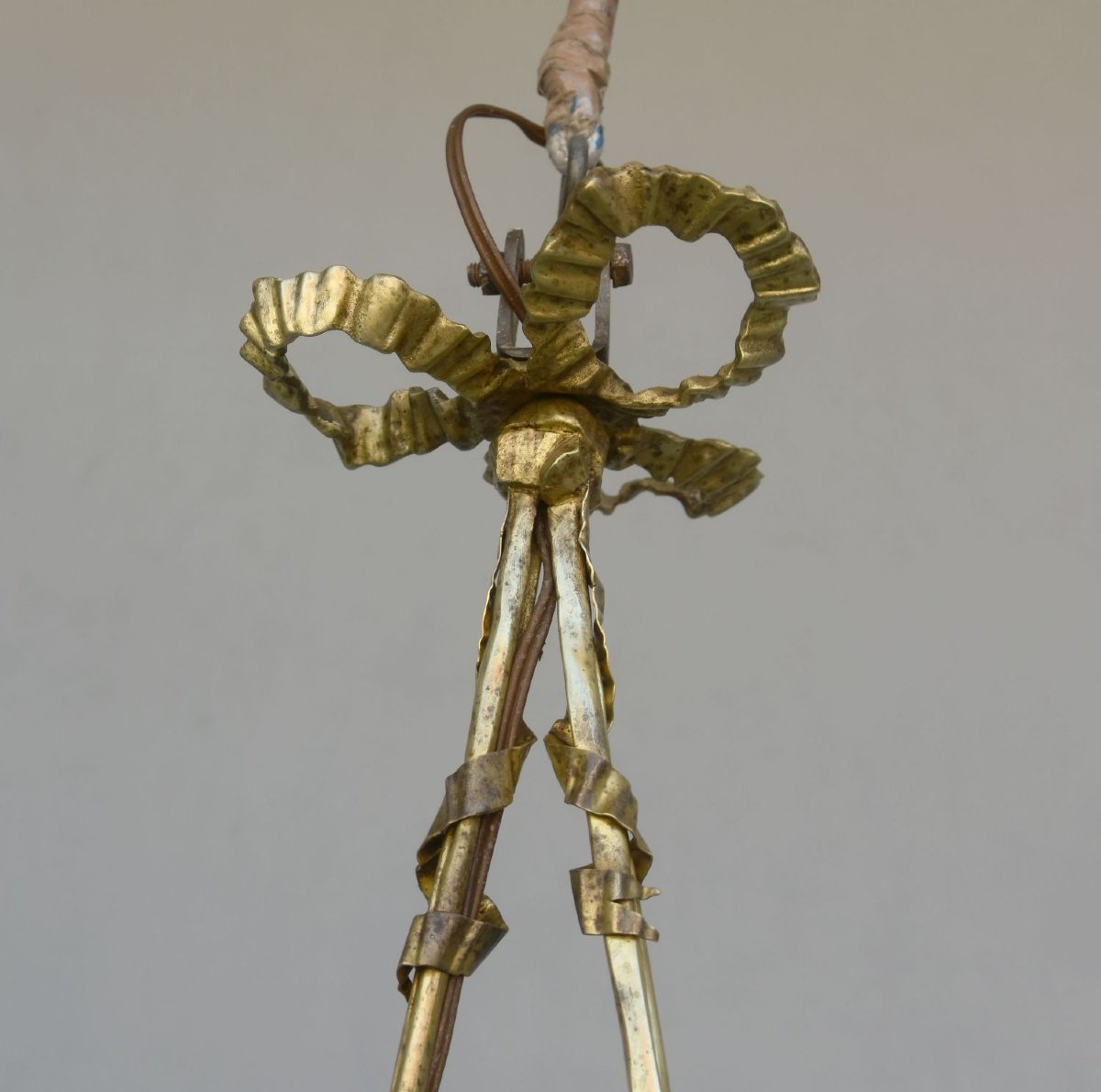Gilded Bronze Baby Chandelier Napoleon III 19th Century-photo-2
