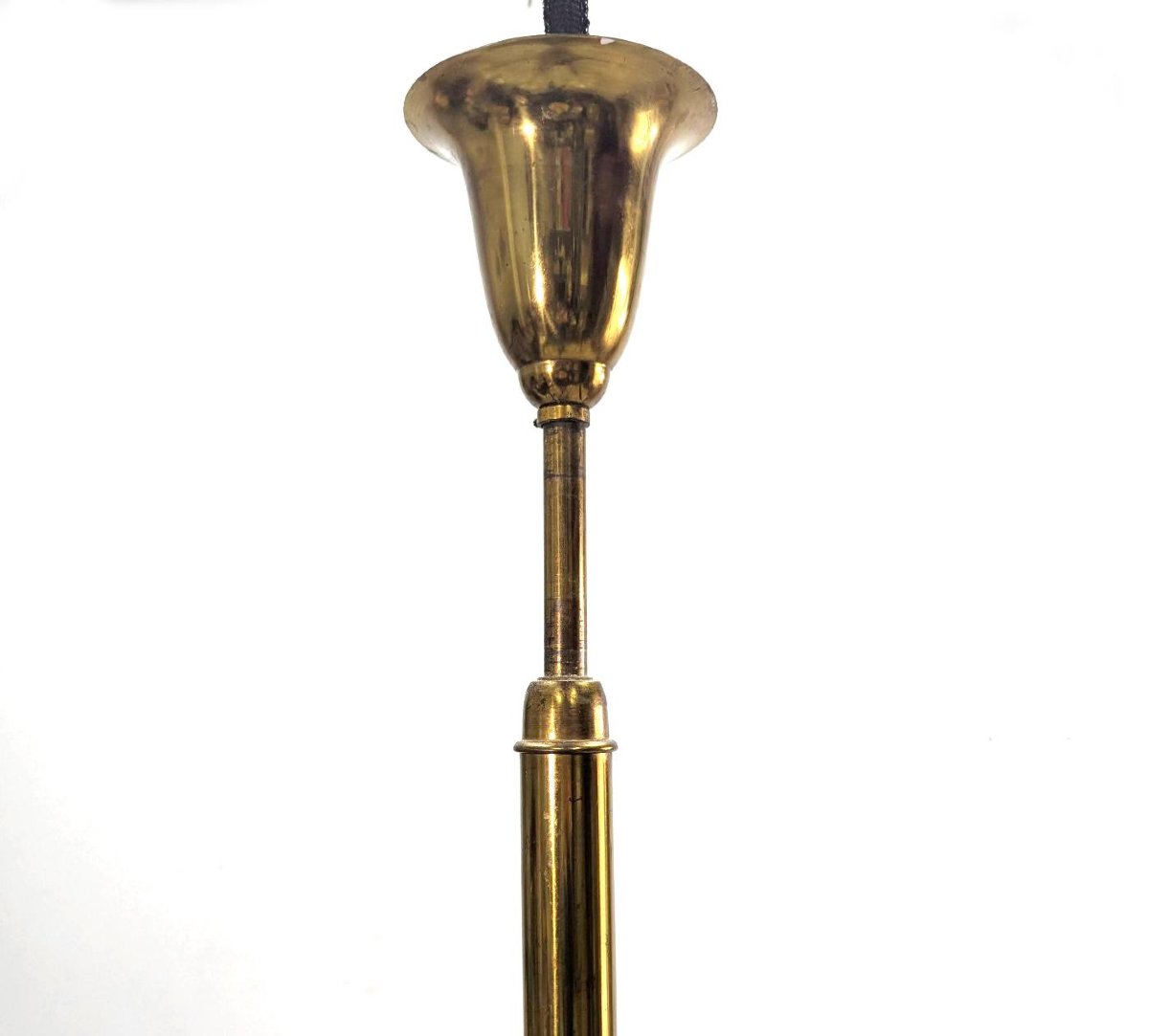 Boris Lacroix Art Deco Molded Glass Chandelier-photo-5
