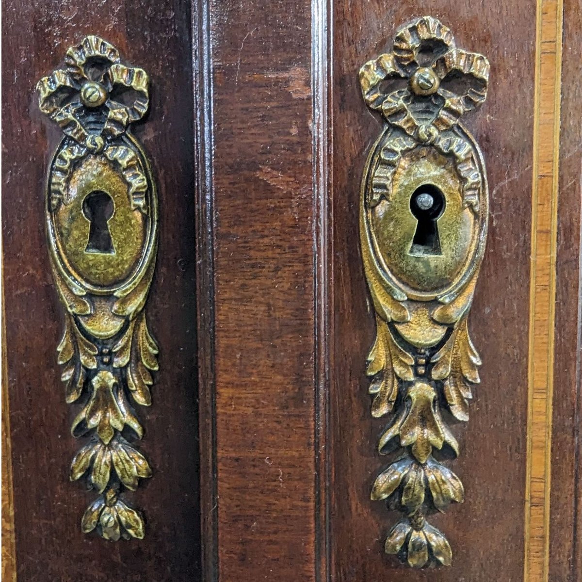 Napoleon III Inlaid Mirror Cabinet 1900-photo-4