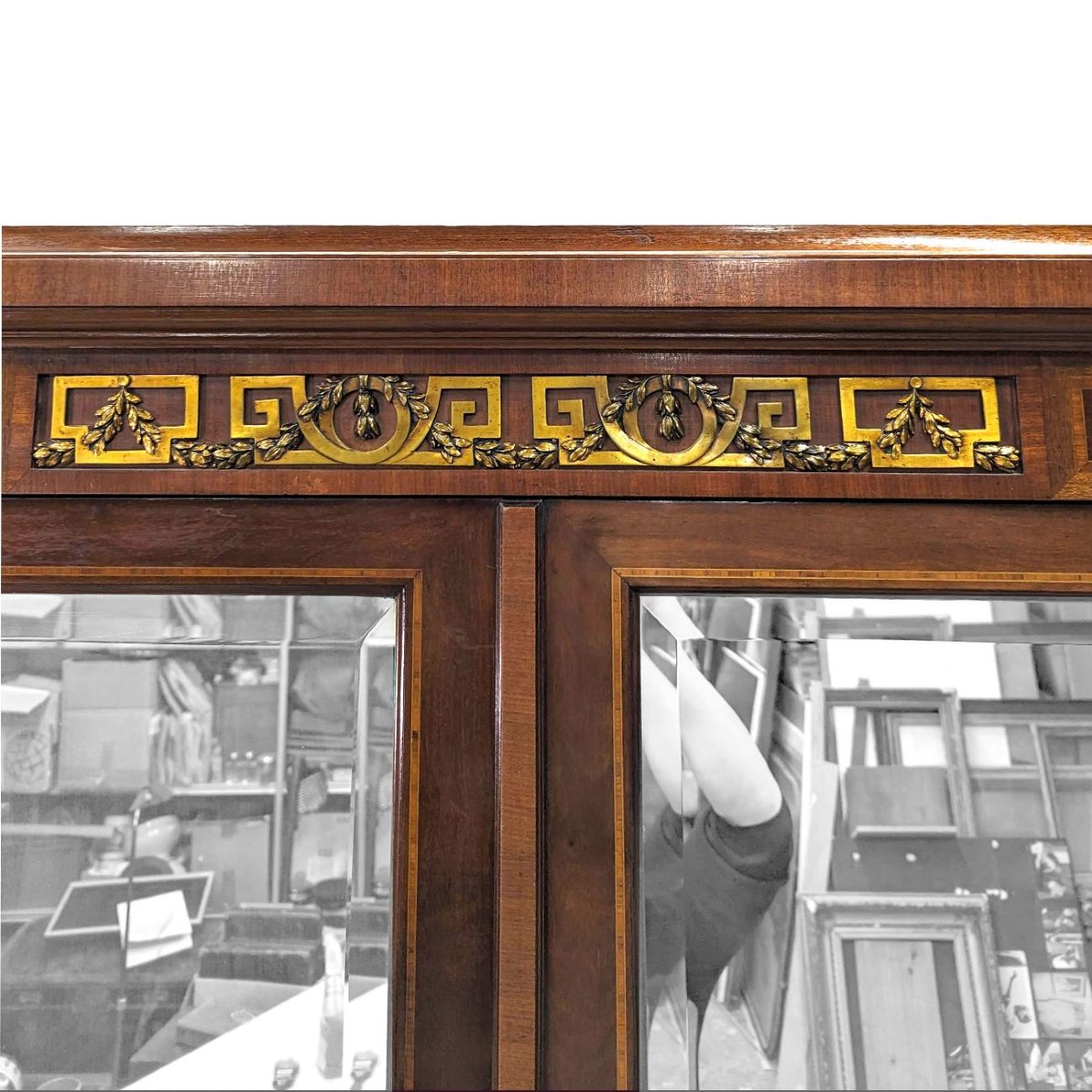 Napoleon III Inlaid Mirror Cabinet 1900-photo-7