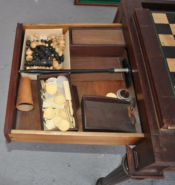 Louis XVI Style Mahogany Roulette And Games Table, 19th Century-photo-1