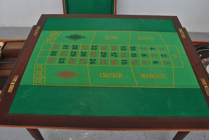 Louis XVI Style Mahogany Roulette And Games Table, 19th Century-photo-2