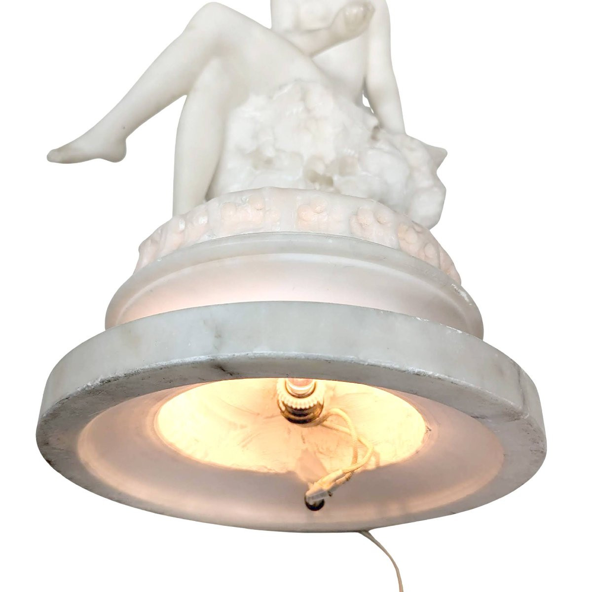 Veilleuse en albâtre Art déco 1930, par Umberto Stiaccini-photo-7