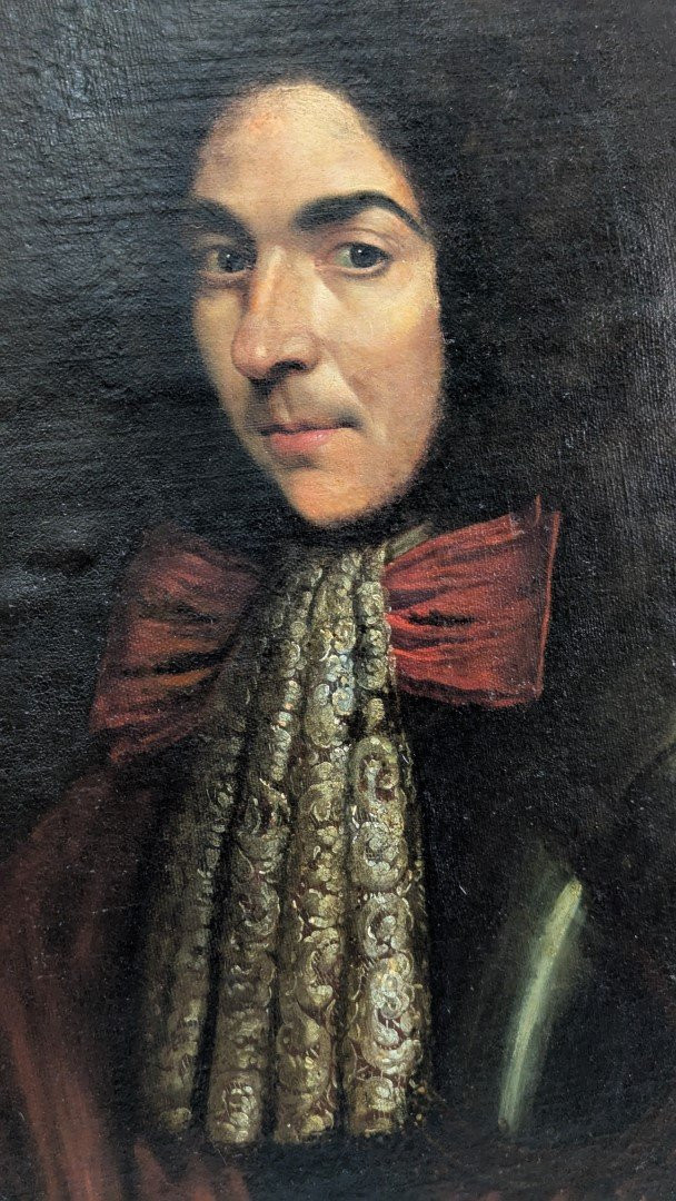 Portrait Of A Gentleman In Armor Oil On Canvas 18th Century-photo-2