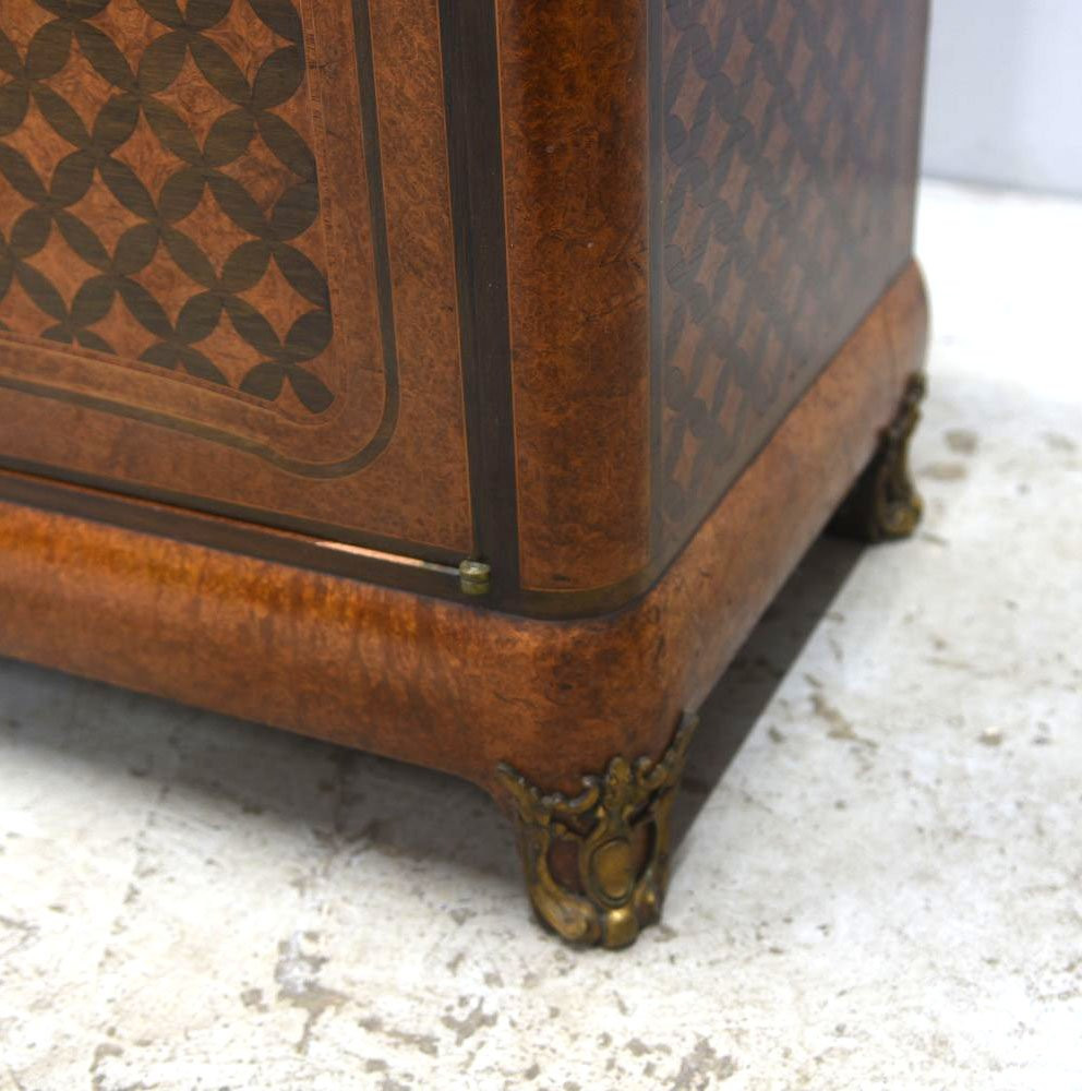 Transition Style Marquetry And Gilt Bronze Bookcase-photo-2