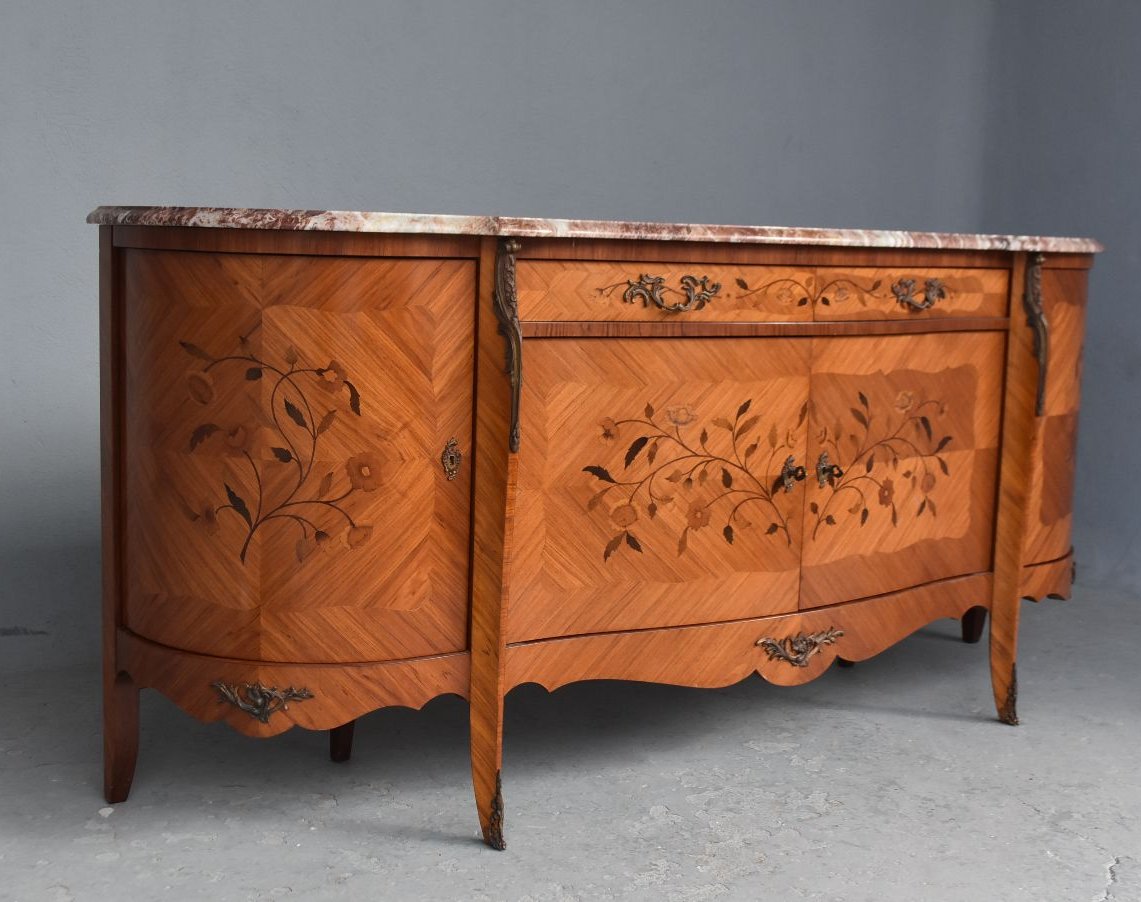 Louis XV Style Birch With Inlaid Door-photo-2