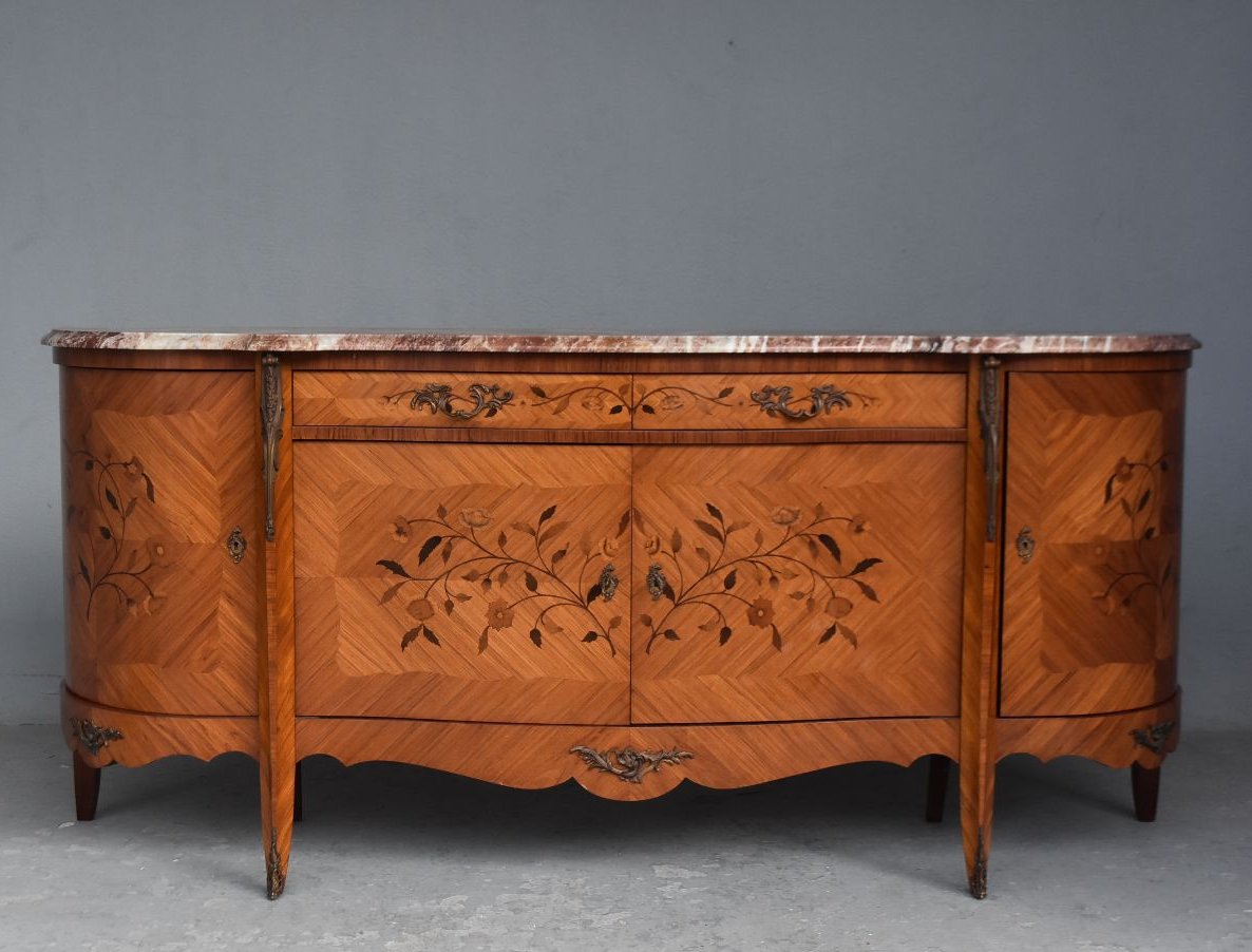 Louis XV Style Birch With Inlaid Door-photo-4