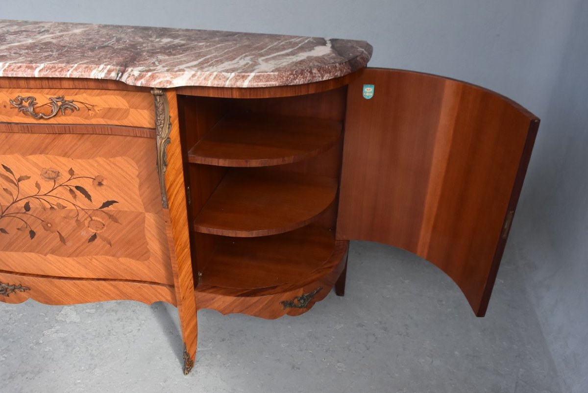 Louis XV Style Birch With Inlaid Door-photo-3
