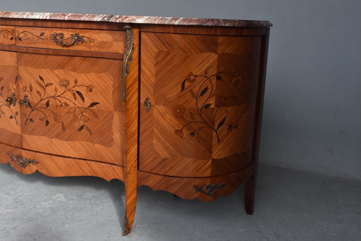 Louis XV Style Birch With Inlaid Door-photo-4
