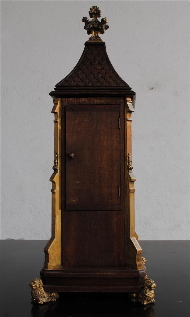 Pendule de style Gothique Violet le Duc XIXème-photo-5