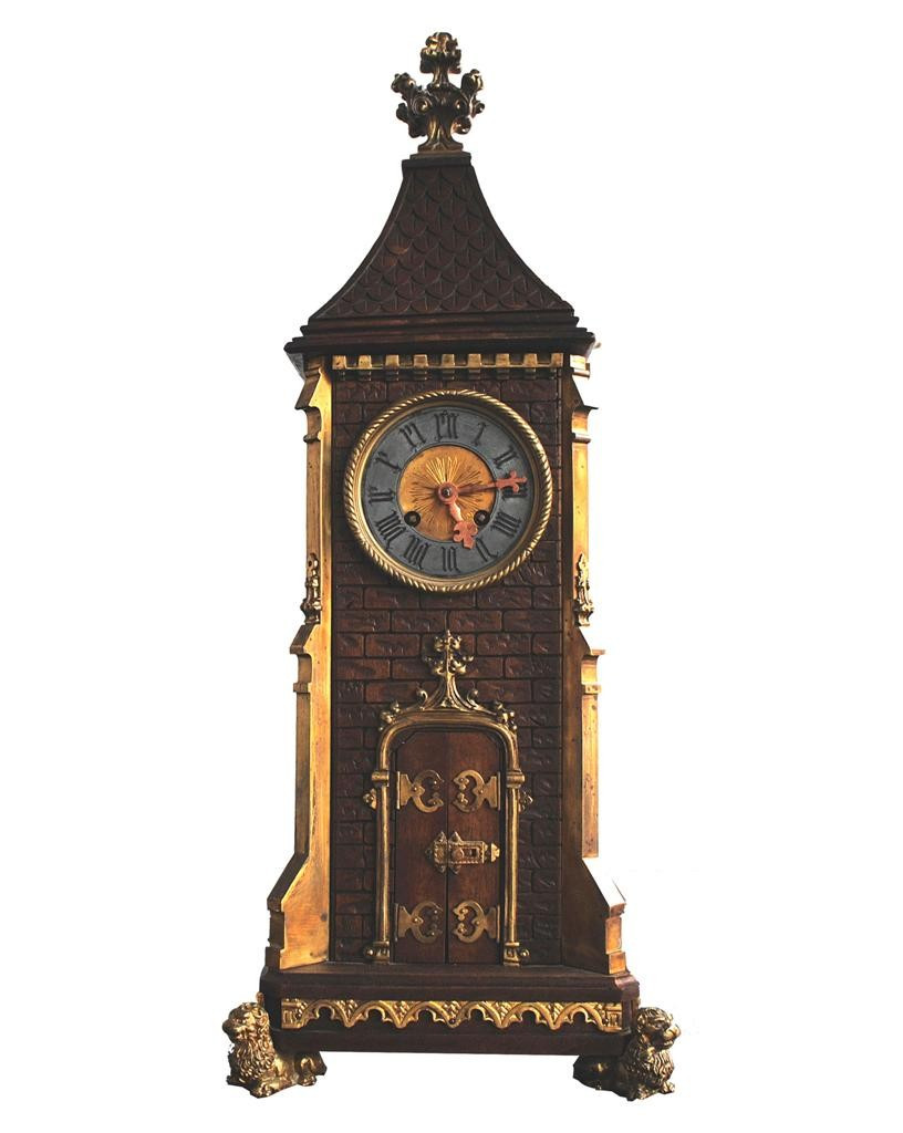Pendule de style Gothique Violet le Duc XIXème