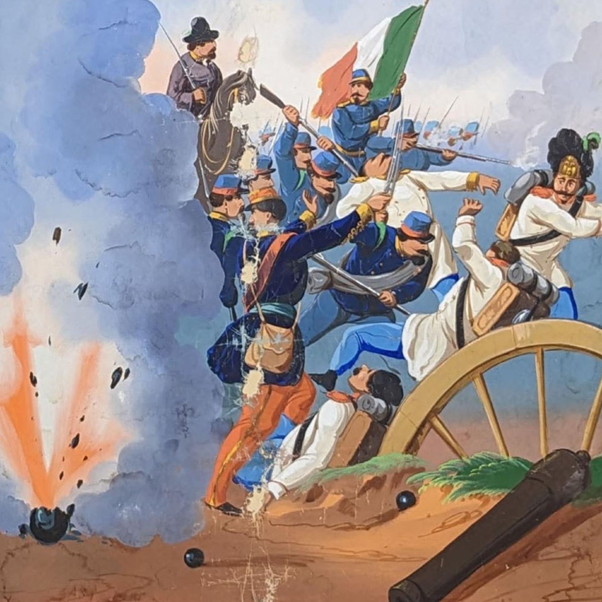 Wallpaper Marouflé On Canvas 19th Century Military Scenes-photo-1