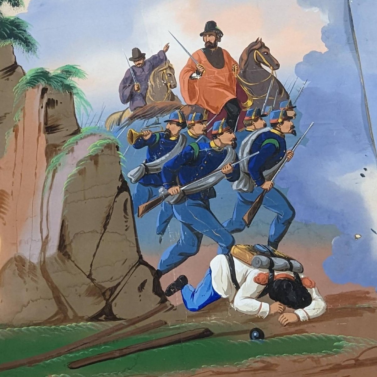 Wallpaper Marouflé On Canvas 19th Century Military Scenes-photo-4
