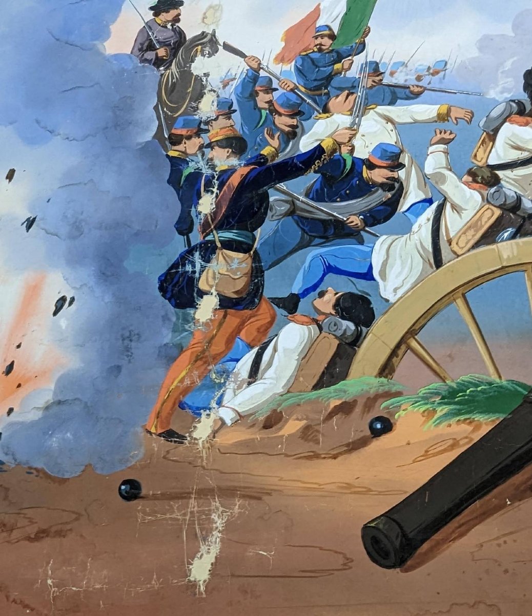 Wallpaper Marouflé On Canvas 19th Century Military Scenes-photo-5