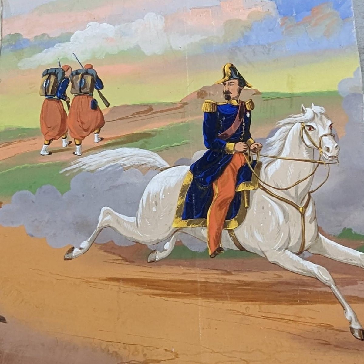 Wallpaper Marouflé On Canvas 19th Century Military Scenes-photo-4